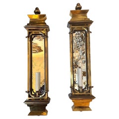 Pareja de Apliques Pagoda con Espejo