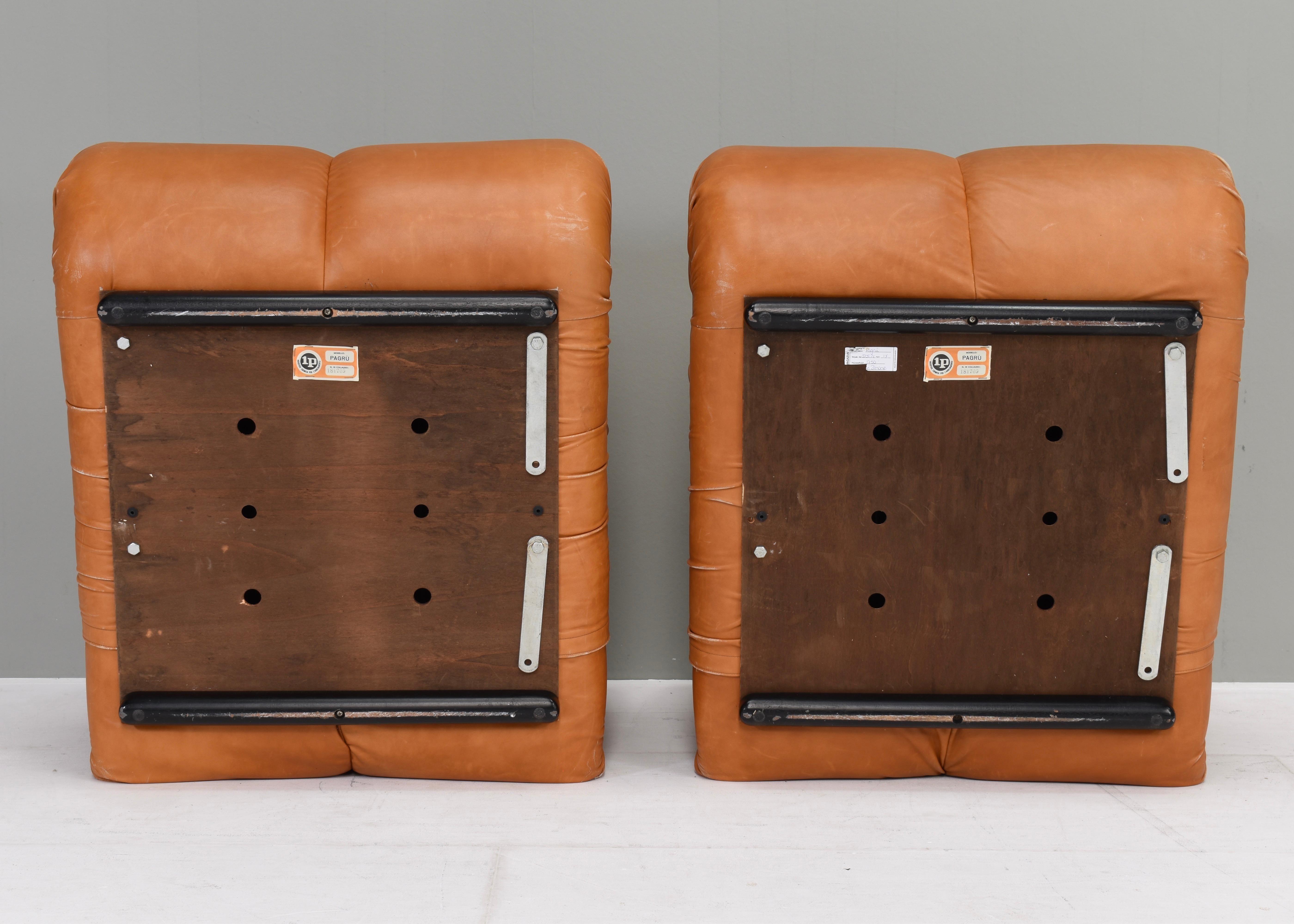 Pair of Pagrù Lounge Chairs by Claudio Vagnoni, Italy - circa 1960 3