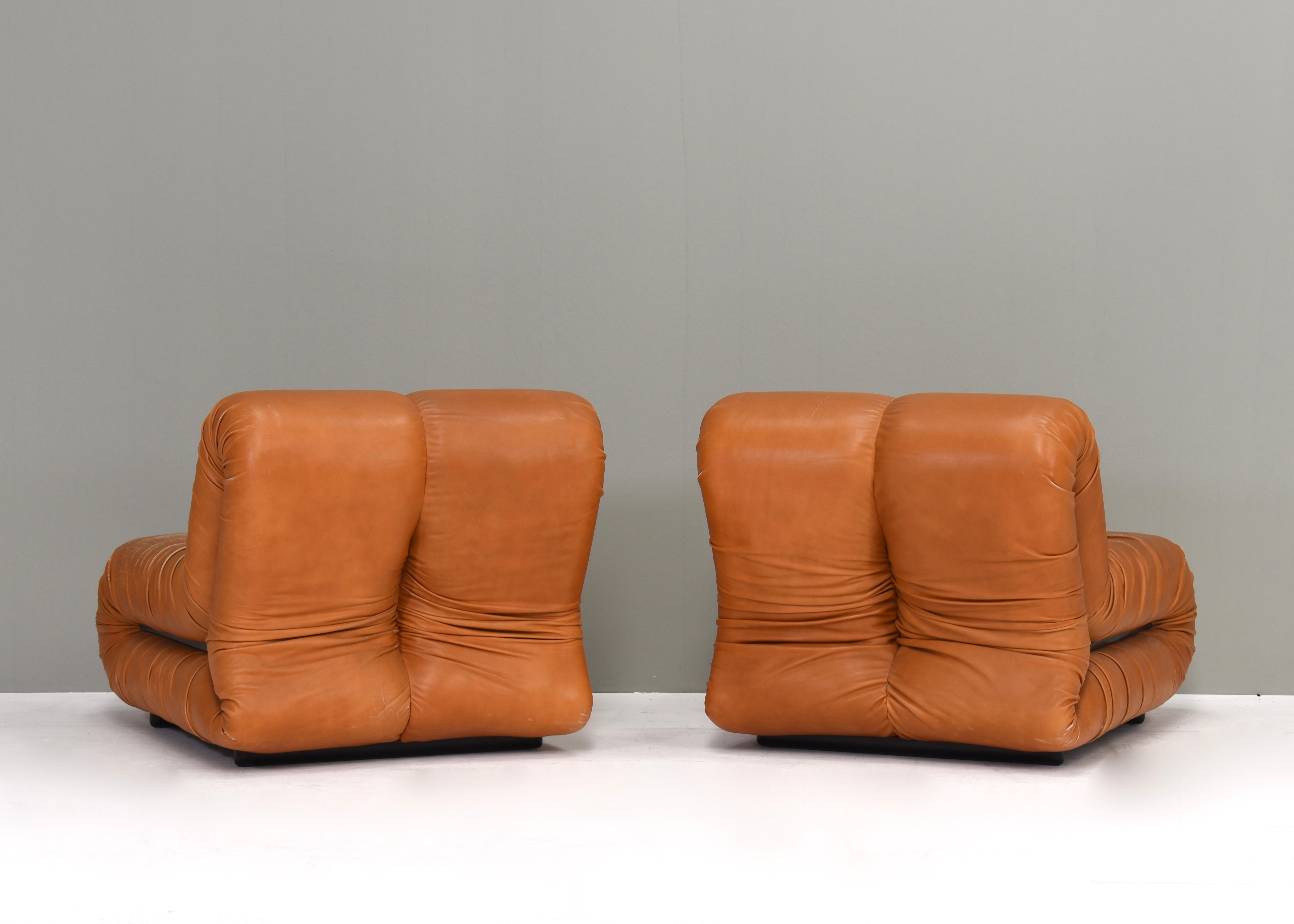 Italian Pair of Pagrù Lounge Chairs by Claudio Vagnoni, Italy - circa 1960