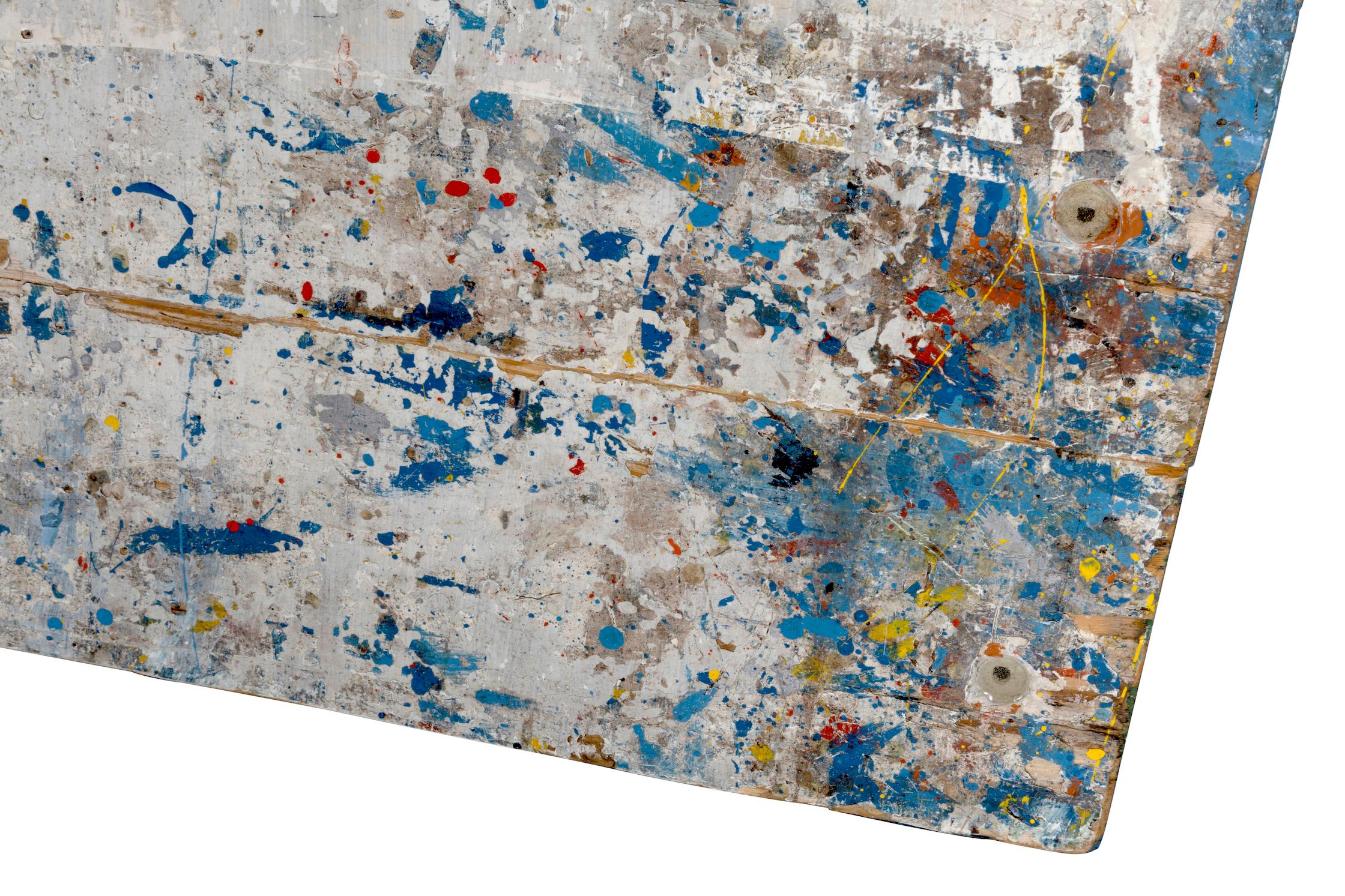 Modern Pair of Paint Splatter Board with Epoxy Finish For Sale