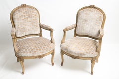 Pair of Painted 19th Century Fauteuils