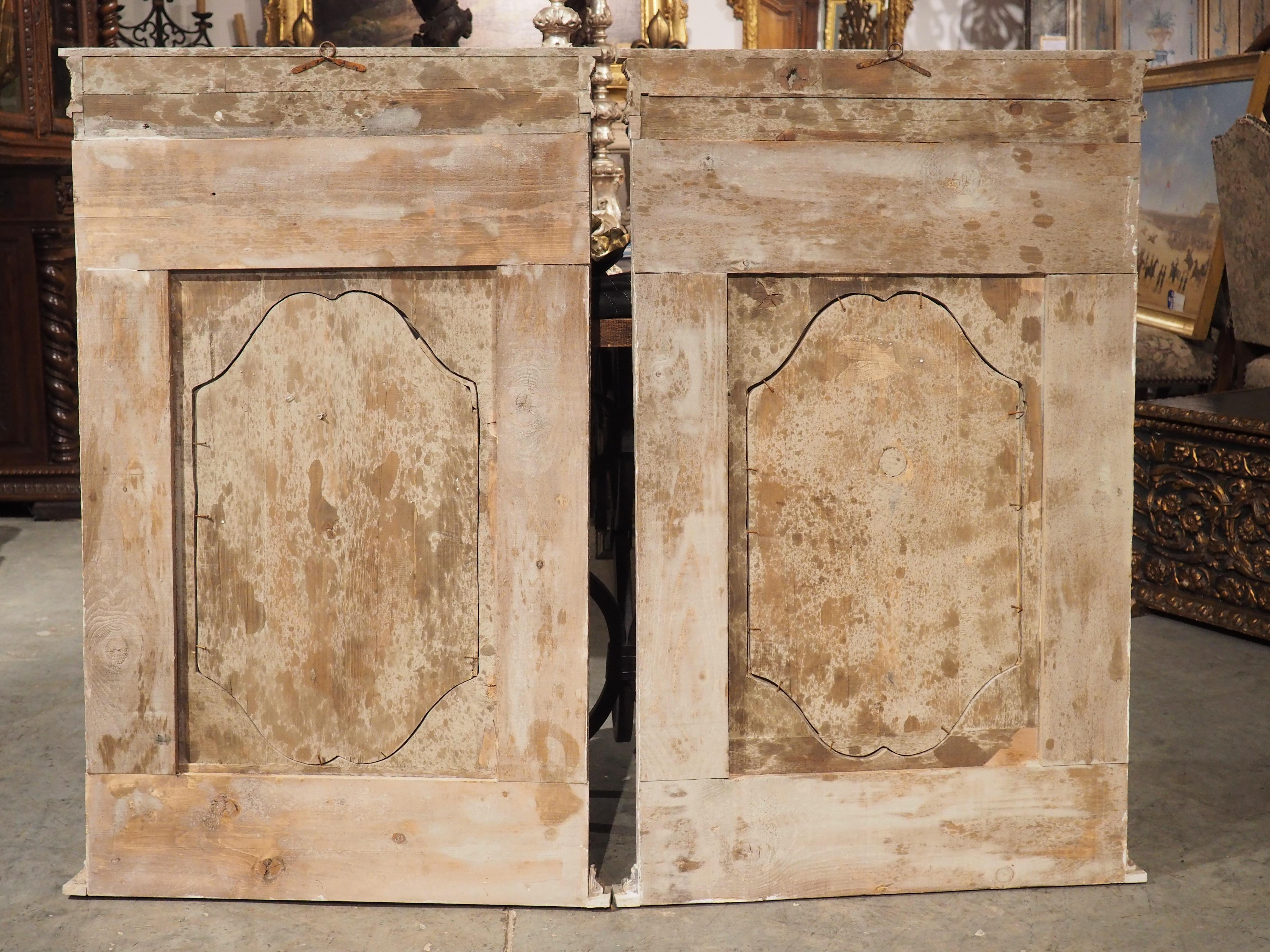 Pair of Painted and Giltwood Mirrors from Florence, Italy 10