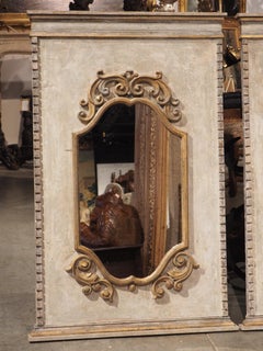 Pair of Painted and Giltwood Mirrors from Florence, Italy