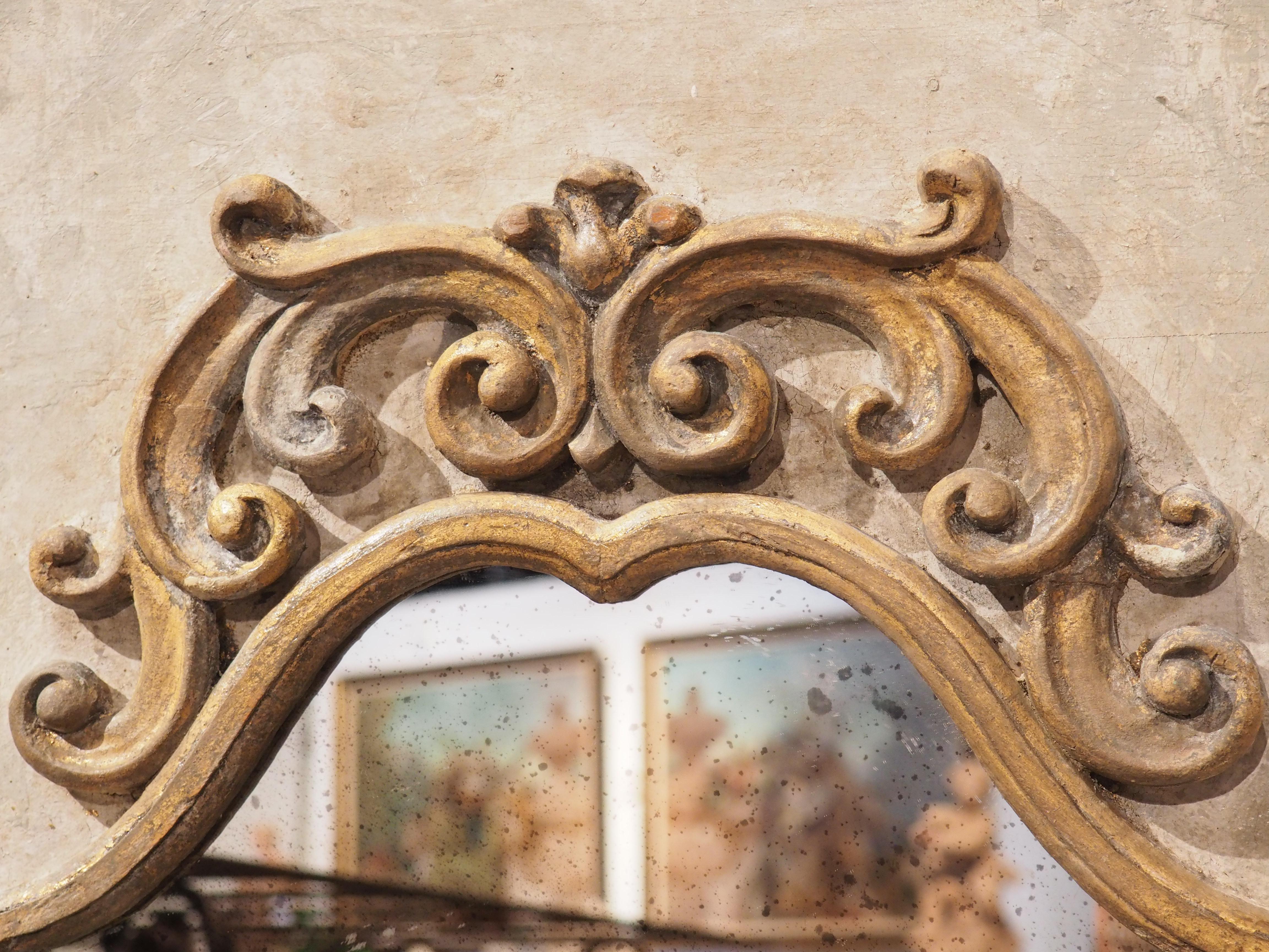 Pair of Painted and Giltwood Mirrors from Florence, Italy 1