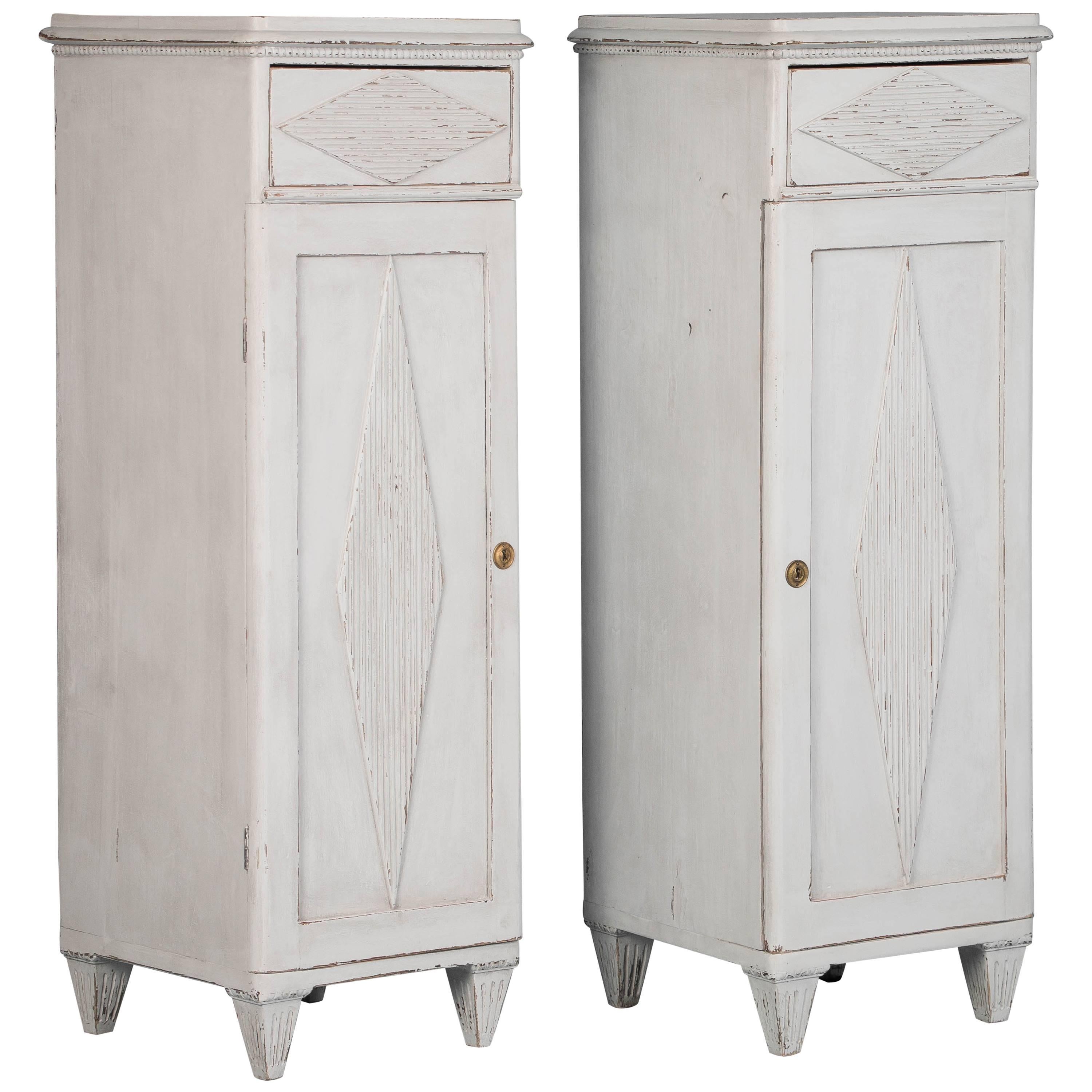 Pair of Painted Antique Swedish Gustavian Cabinets
