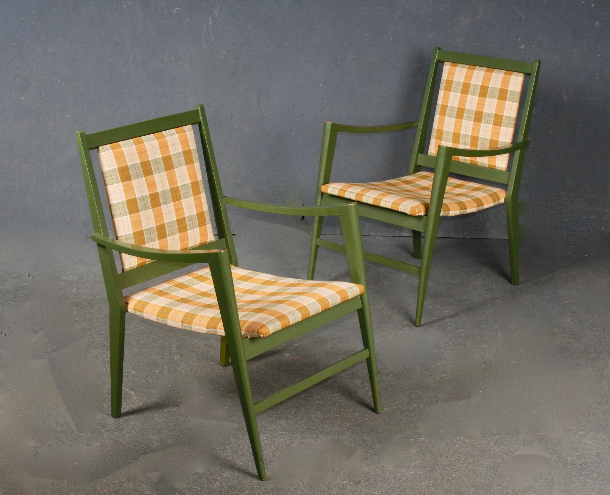 Pair of painted armchairs In Good Condition For Sale In grand Lancy, CH