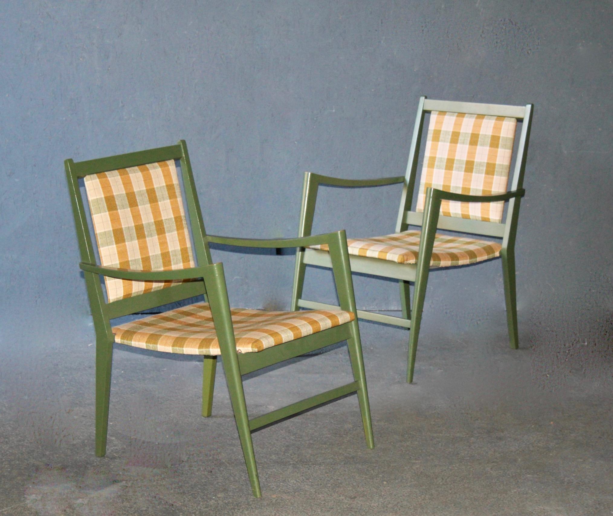 Mid-20th Century Pair of painted armchairs