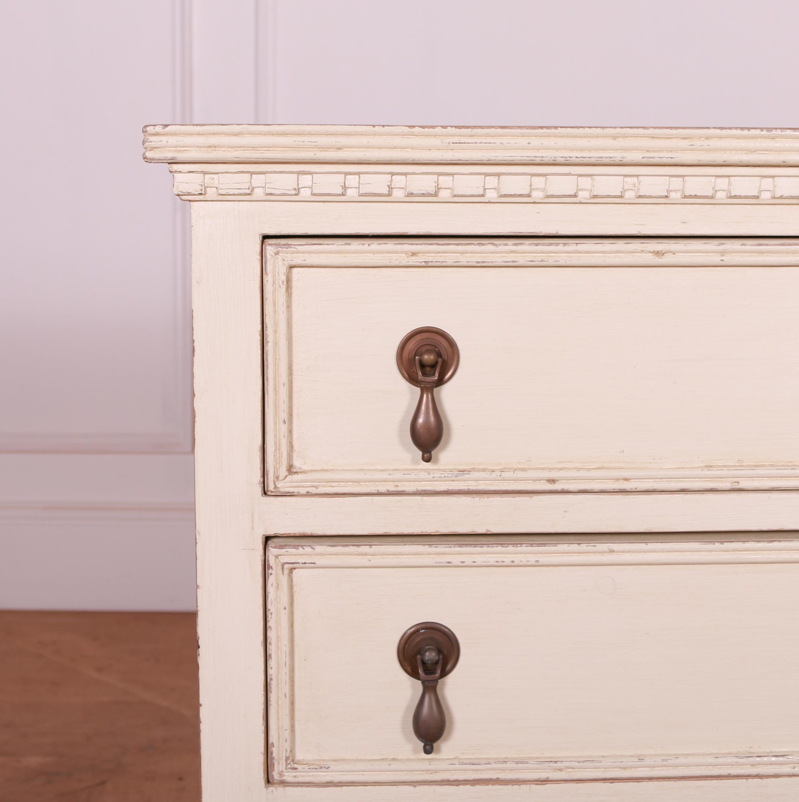 Pair of Painted Bedside Chest of Drawers For Sale 1