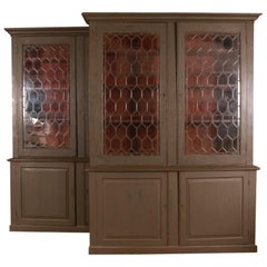 Antique Pair of Painted Bookcases