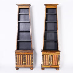 Pair of Painted Bookcases or Etageres