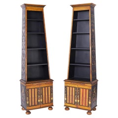 Pair of Painted Bookcases or Etageres