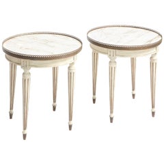 Pair of Painted Bouillotte Accent Tables
