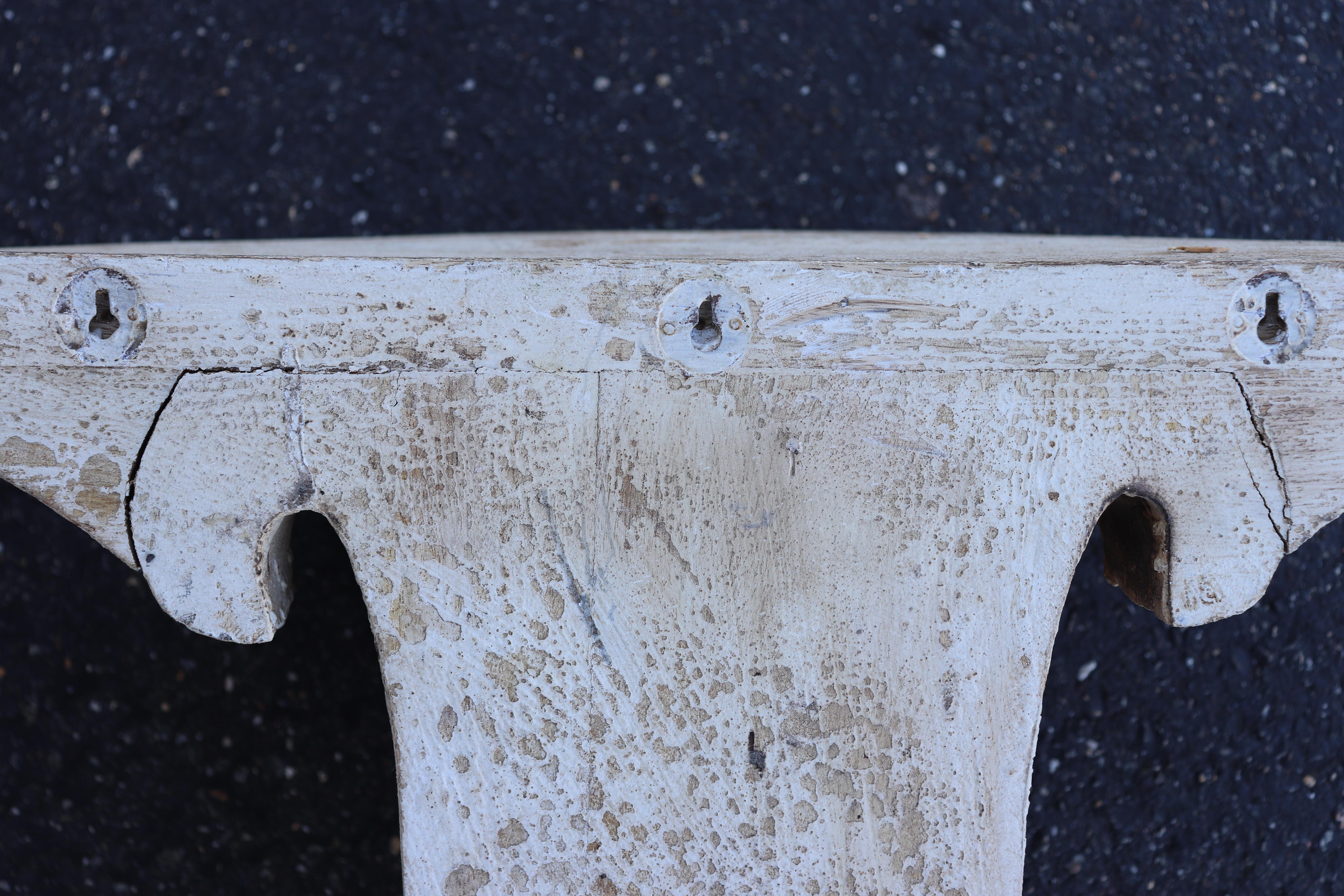 Walnut Pair of Painted Carved French Hollywood Regency Wall Brackets or Wall Shelves For Sale