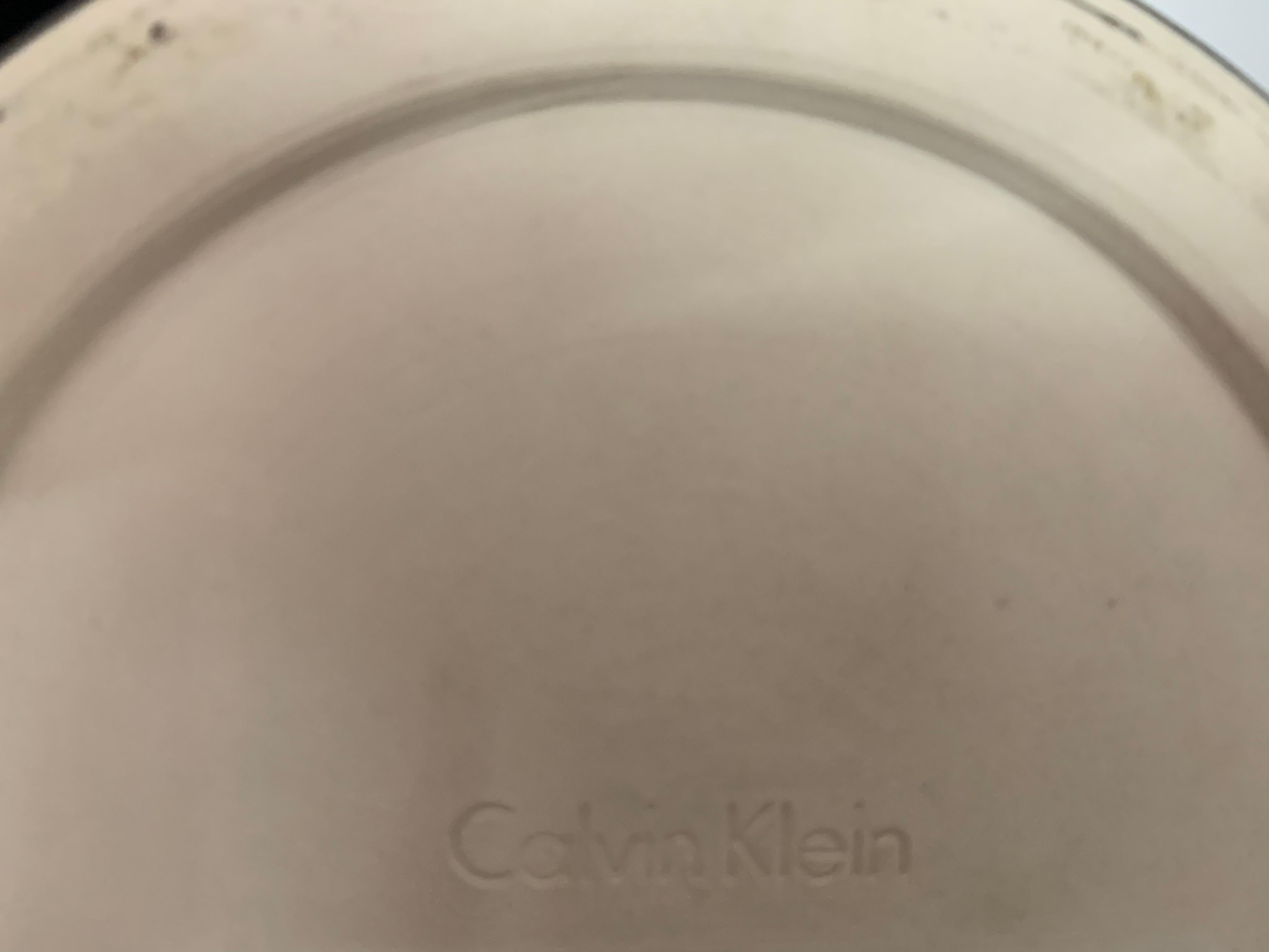 Contemporary Pair of Painted Ceramic Calvin Klein Vases For Sale