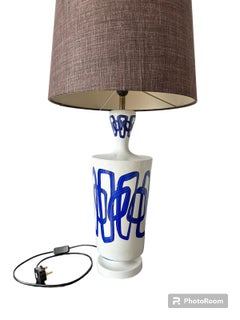 Pair of painted ceramic lamp by Nicolas Blandin