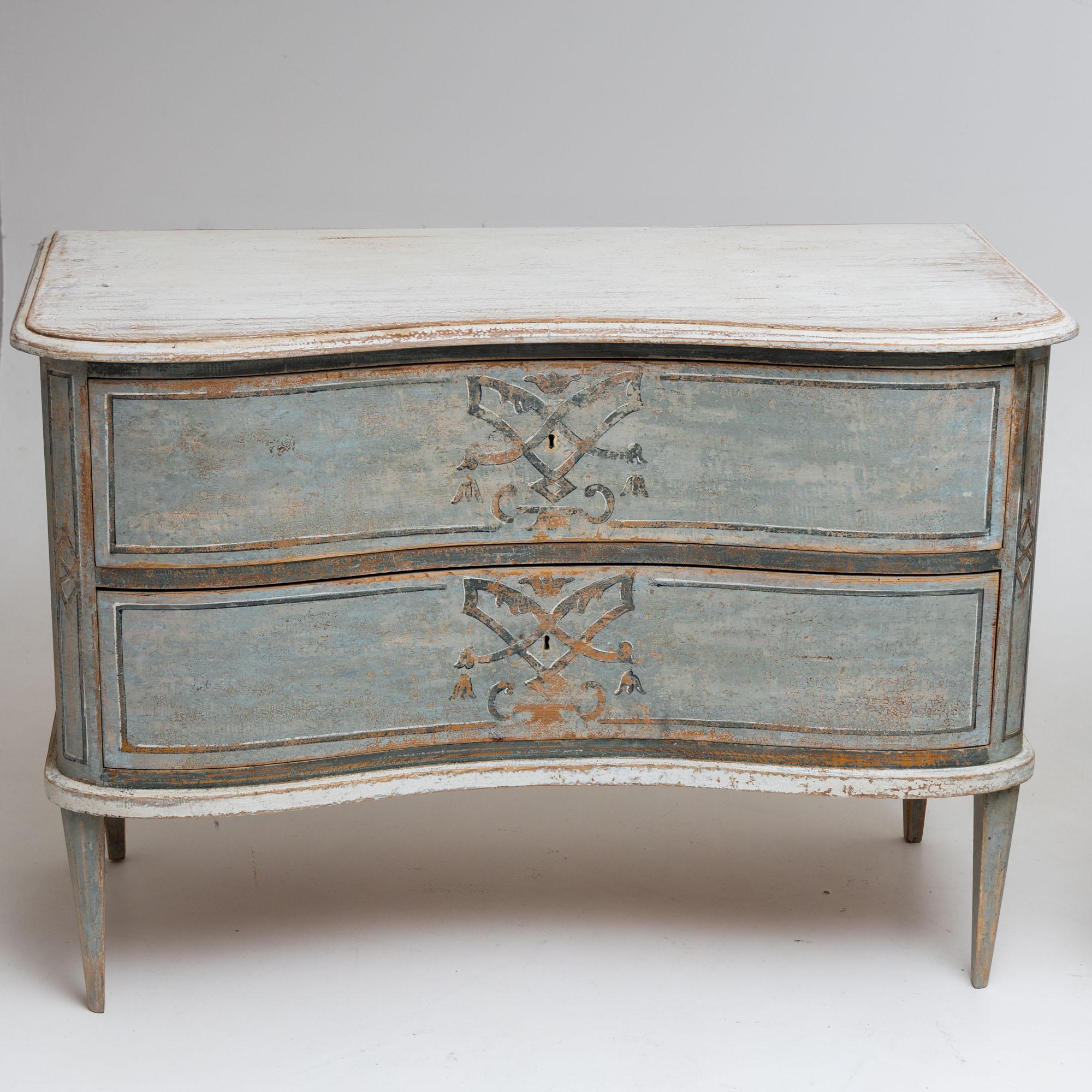 Pair of Painted Chests of Drawers, Denmark, Late 19th Century In Good Condition In Greding, DE