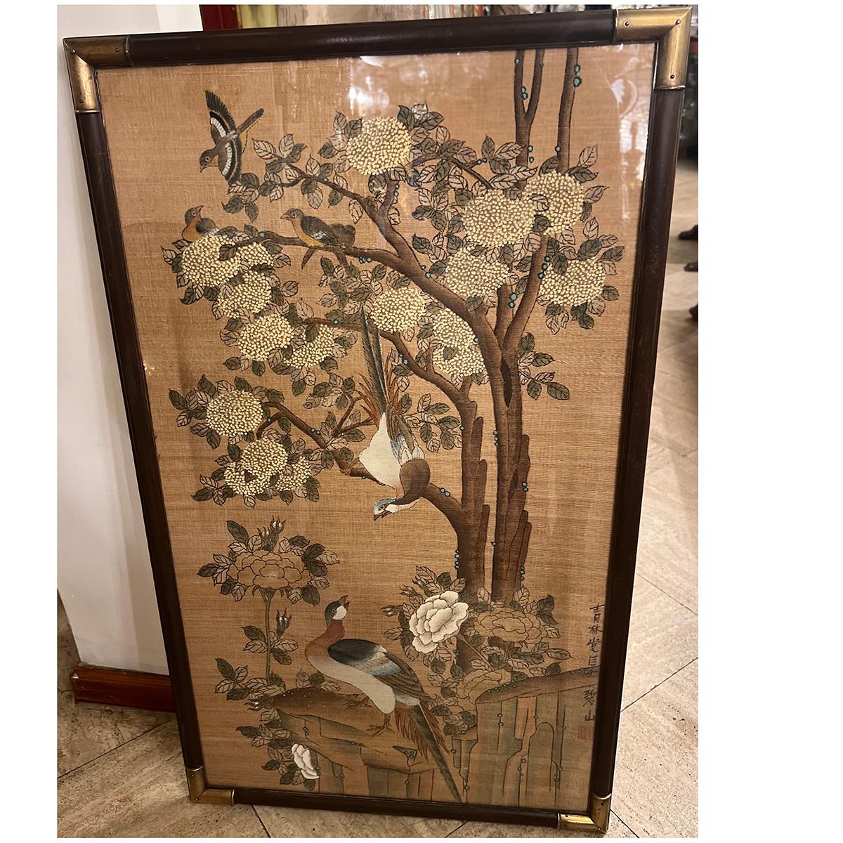 Pair of Painted Chinoiserie Panels In Good Condition For Sale In New York, NY