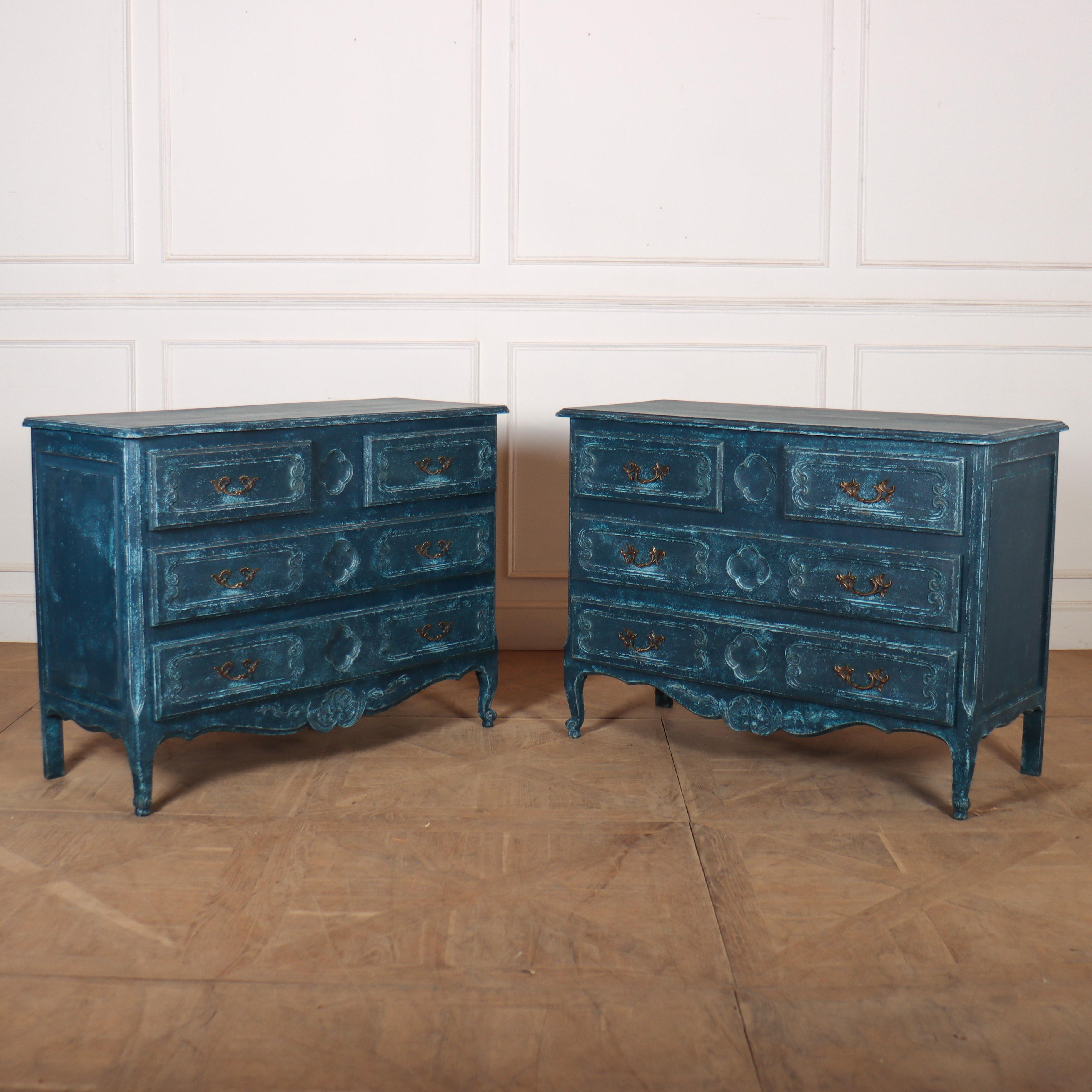 Pair of early 20th C French painted oak commodes. 1930.

Reference: 8312

Dimensions
48.5 inches (123 cms) Wide
20 inches (51 cms) Deep
35.5 inches (90 cms) High