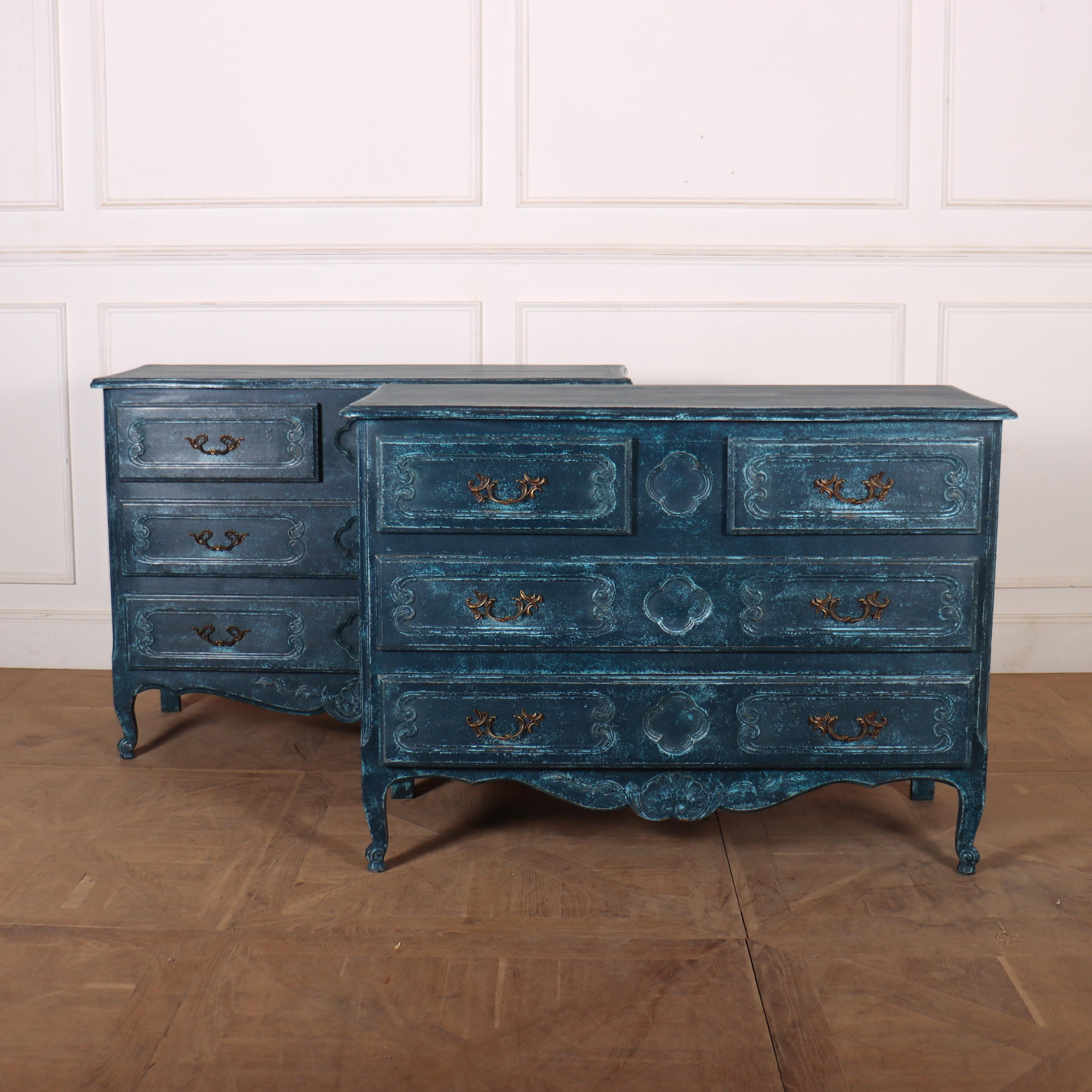 Pair of Painted Commodes For Sale