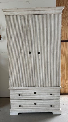 Pair of Painted Italian Pine Cabinets