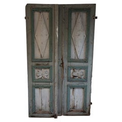 Antique Pair of Painted Doors