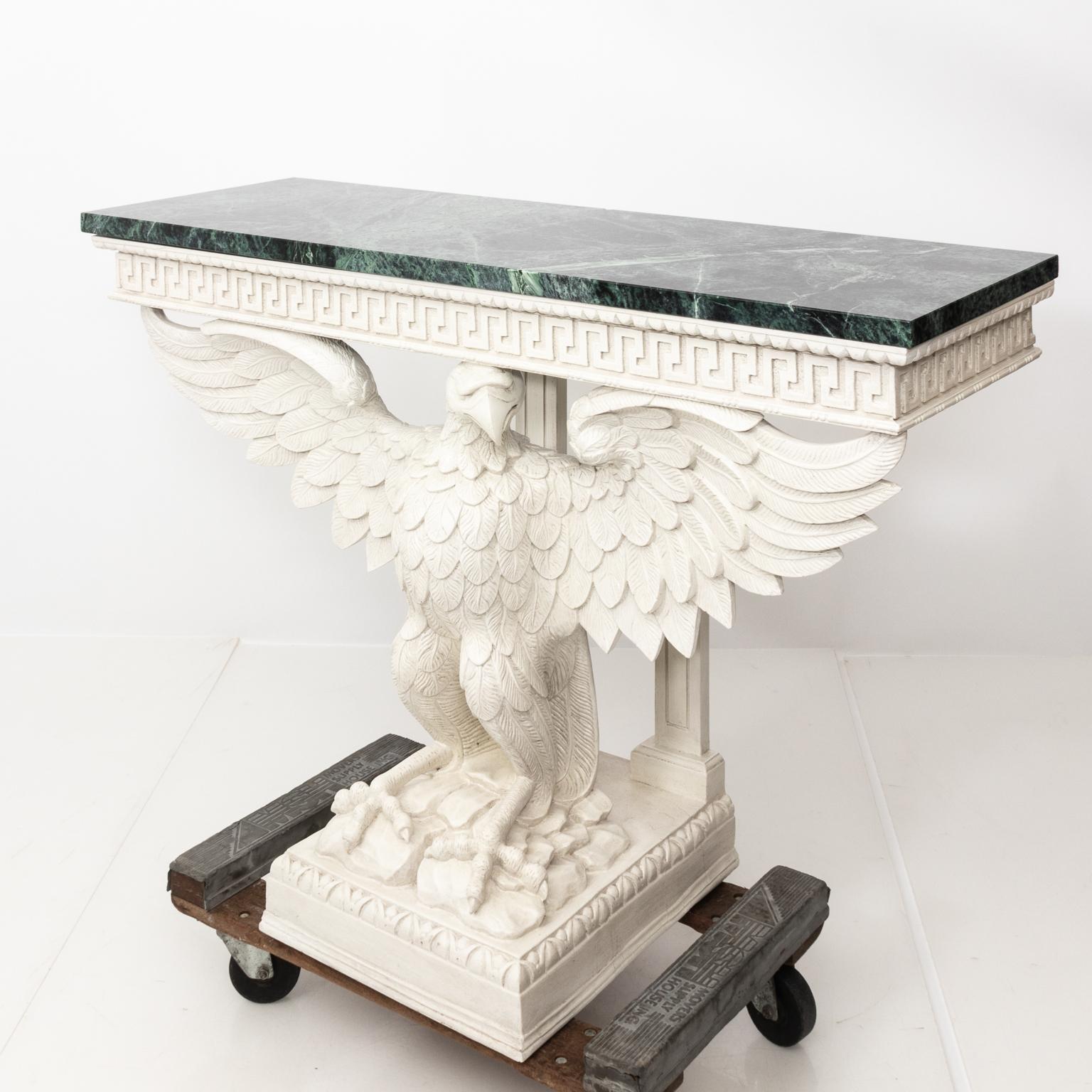 Pair of Painted Eagle Consoles 8