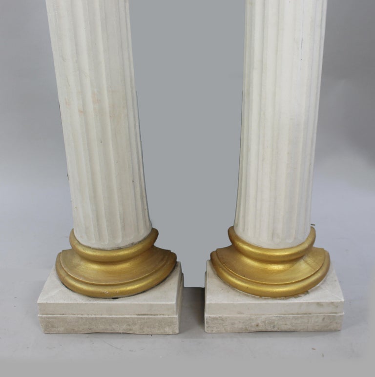 Pair of Painted Fibreglass Columns For Sale at 1stDibs