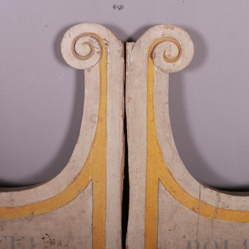 19th Century Pair of Painted French Brackets For Sale