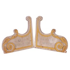 Pair of Painted French Brackets