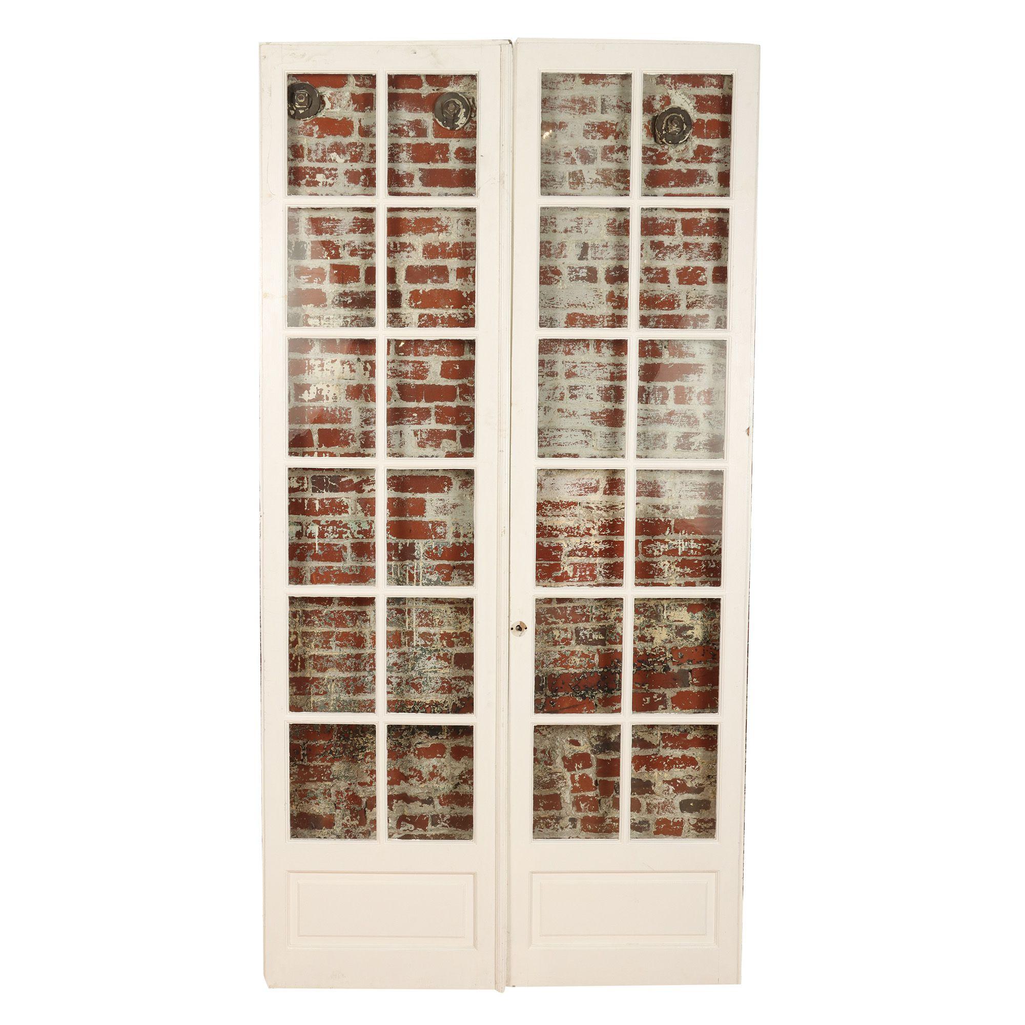 Pair of Painted French Doors, C 1900