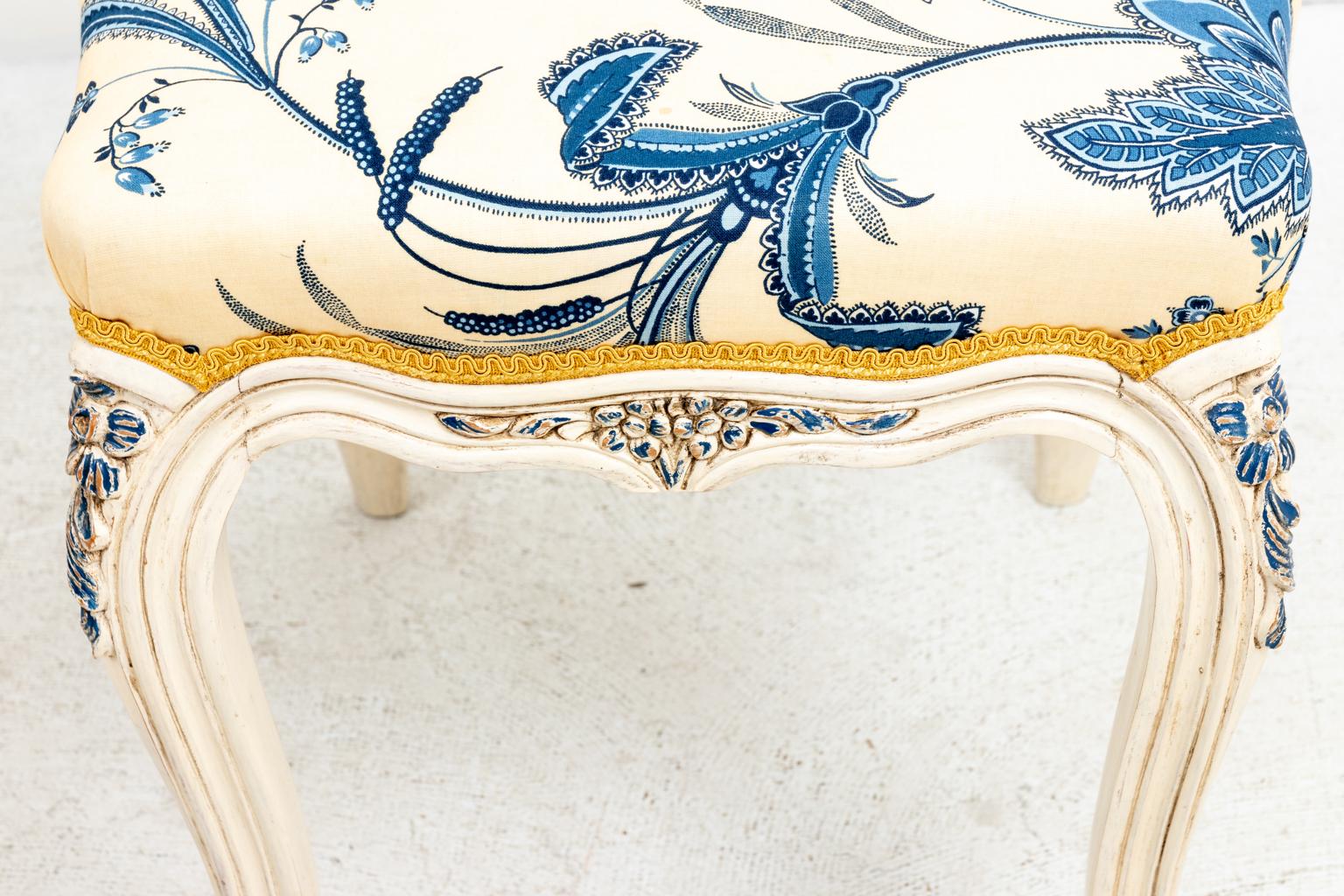 Late 20th Century Pair of Painted French Style Benches