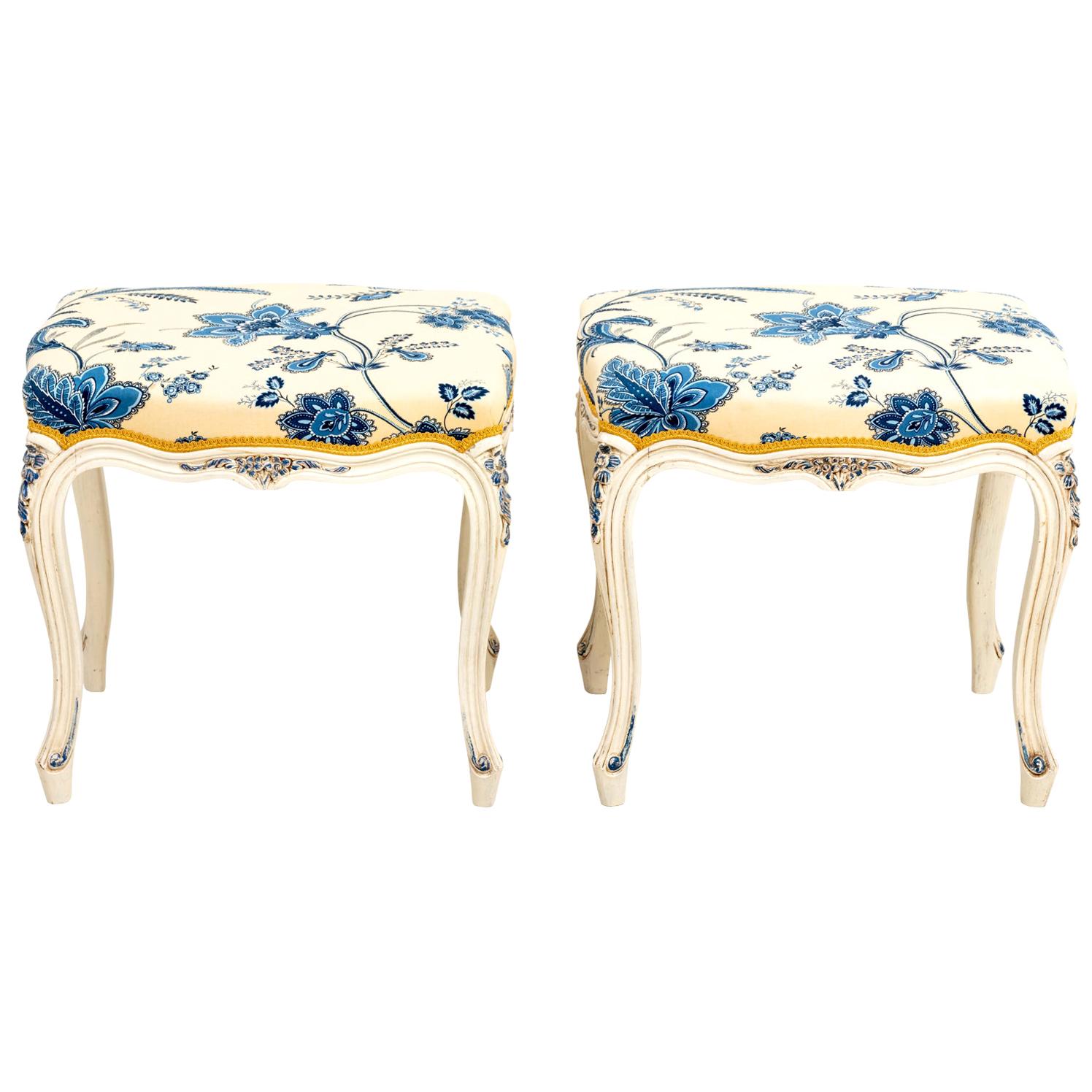 Pair of Painted French Style Benches