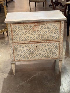 Paire de tables de chevet peintes de style néoclassique allemand