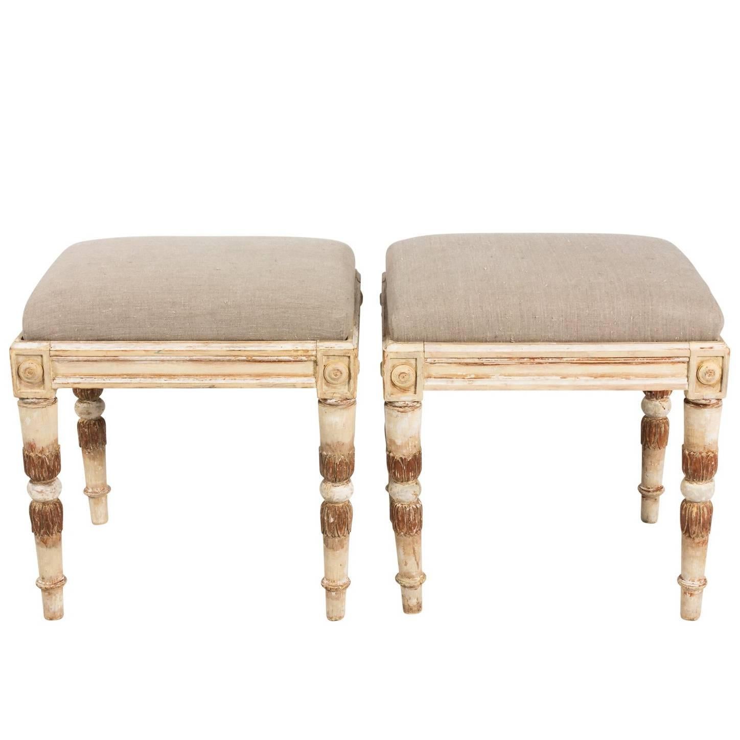 Pair of Painted Gustavian Benches