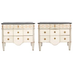 Pair of Painted Gustavian Commodes