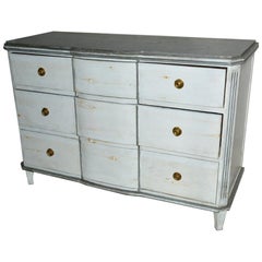 Painted Gustavian Swedish Style Chest of Drawers