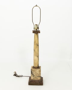 Pair of Painted Ionic Column Table Lamps