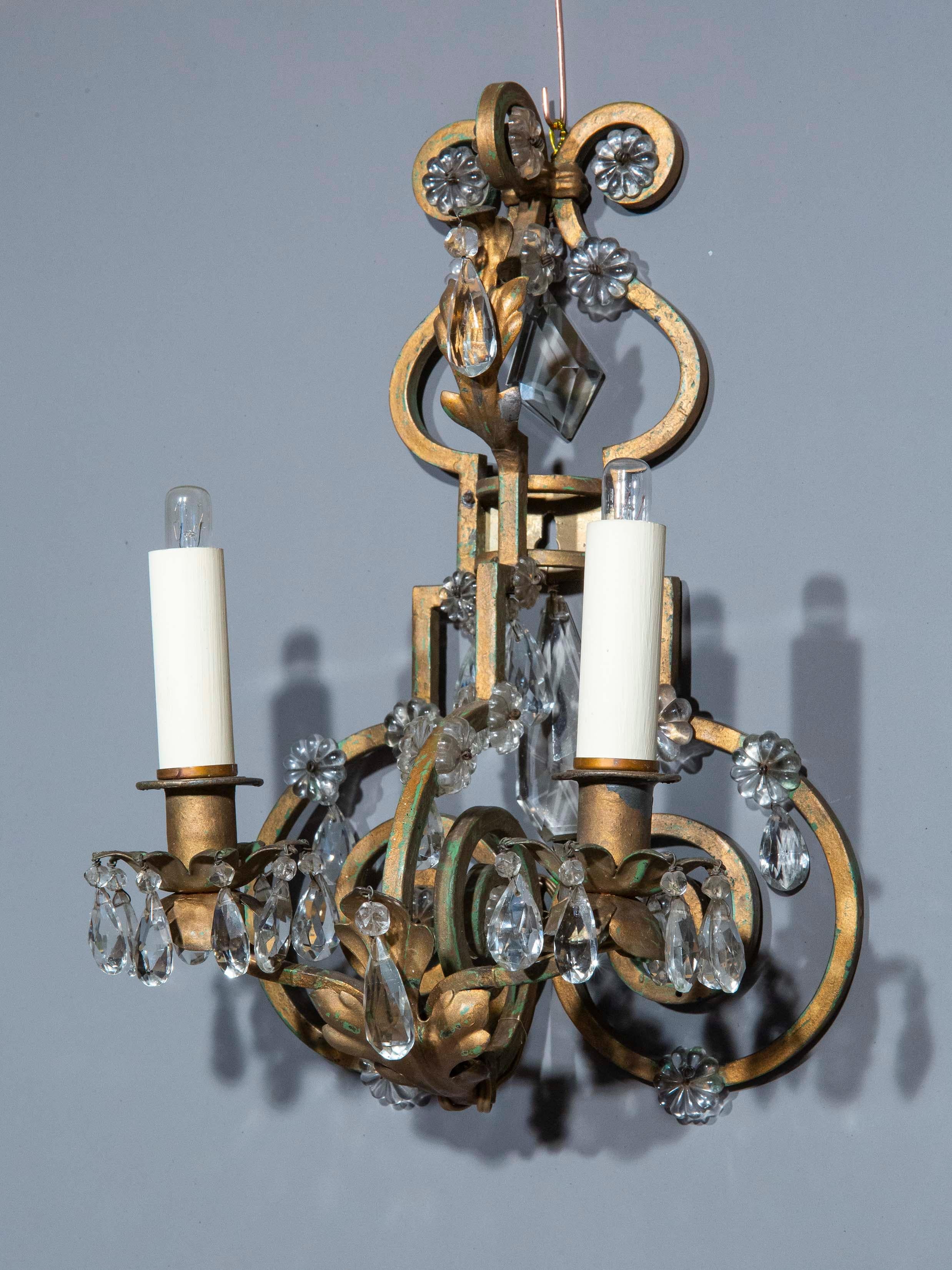 Painted Iron Wall Lights, in the manner of Maison Bagues For Sale 2