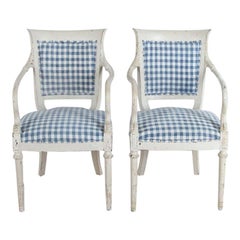 Pair of Painted Italian Armchairs