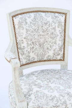 Pair of Painted Italian Fauteuils