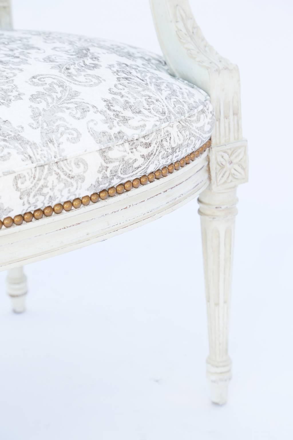 Coppia di Fauteuil italiani dipinti In condizioni ottime in vendita a West Palm Beach, FL