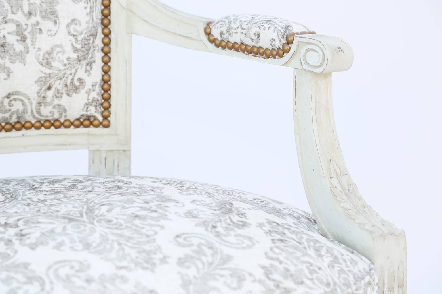 XX secolo Coppia di Fauteuil italiani dipinti in vendita