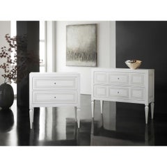 Pair of Painted Italian Neo Classic Bedside Chests