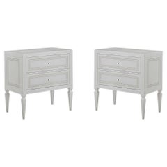 Pair of Painted Italian Neo Classic Bedside Chests