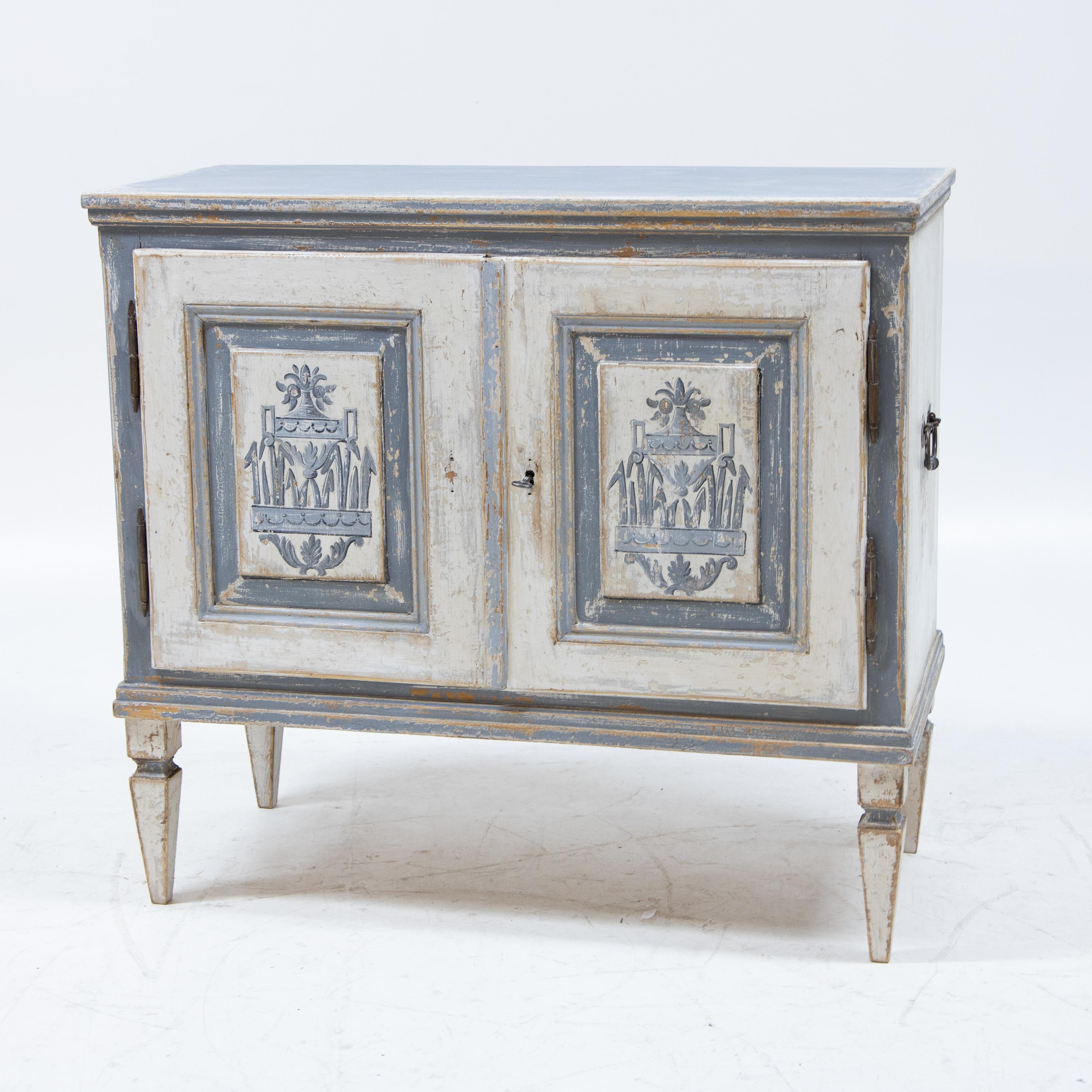 Louis XVI Pair of Painted Louis Seize Sideboards, 19th Century