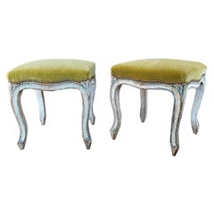 Pair of Painted Louis XV Tabourets