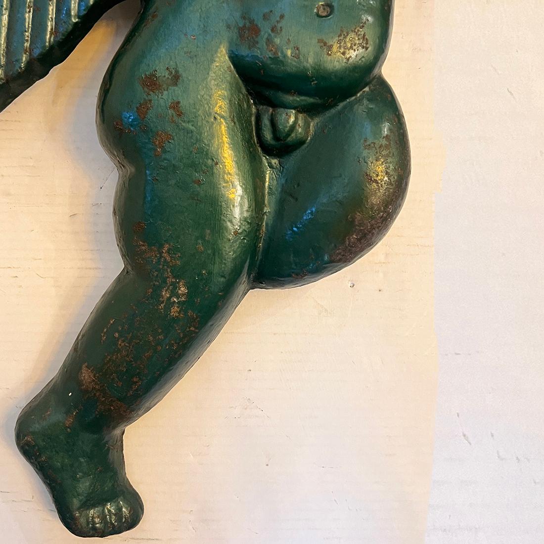 Paire d'appliques ange en métal peint en vente 2