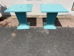 Par de Metal Pintado de Tolix Estilo Industrial, Años 50