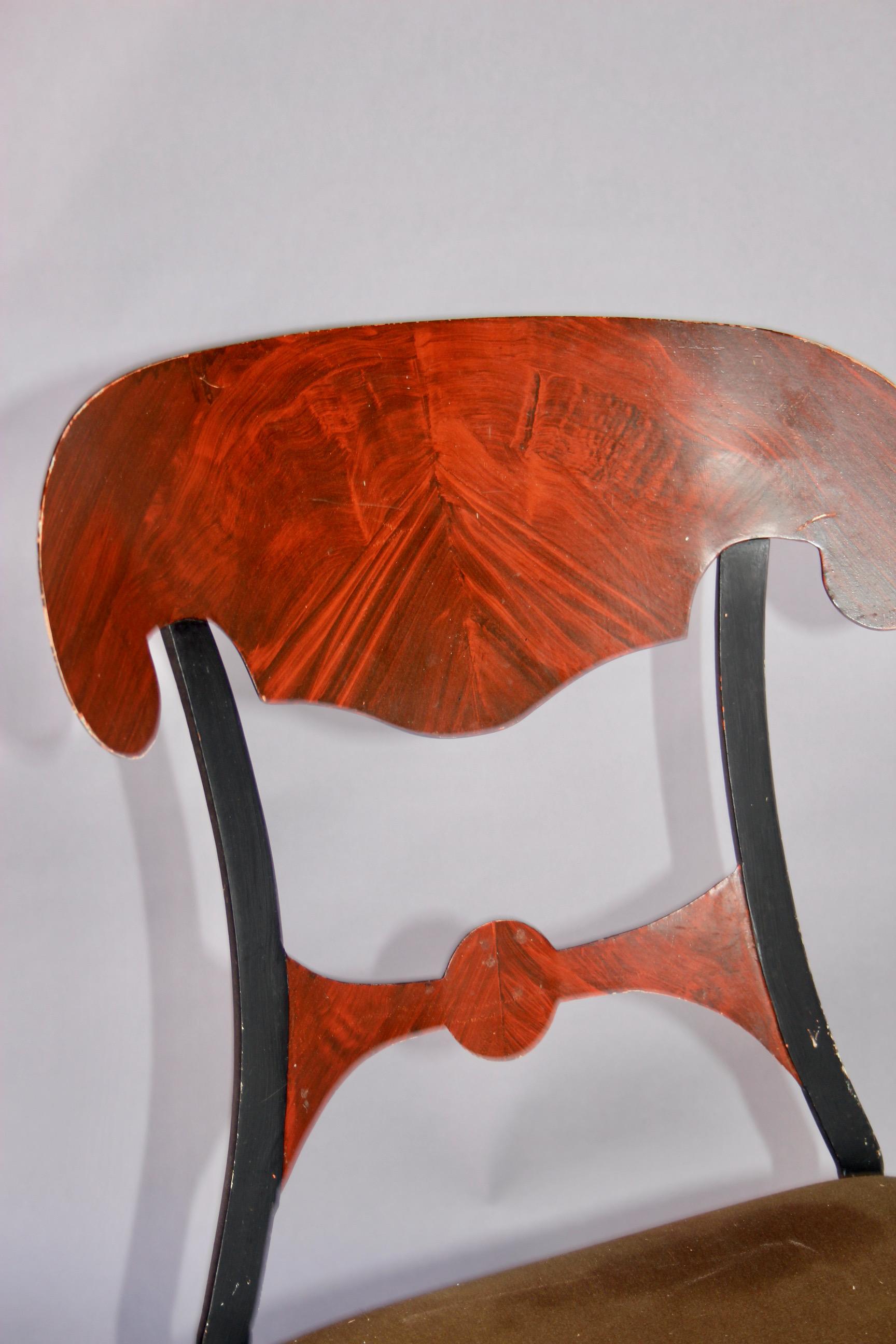 European Pair of painted metal decorative chairs For Sale