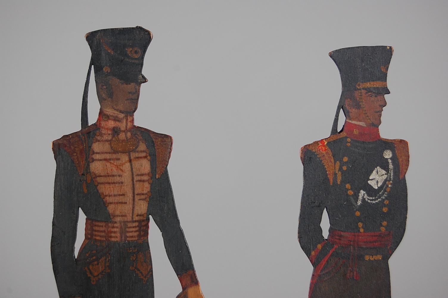 Pair of Painted Military Silhouette Soldiers 1